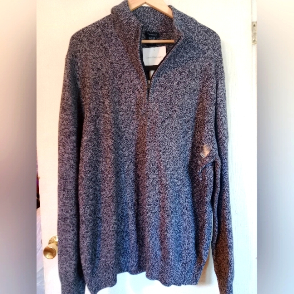 Calvin Klein NWT Quarter Zip XXL Sweater - Picture 3 of 11